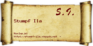 Stumpf Ila névjegykártya